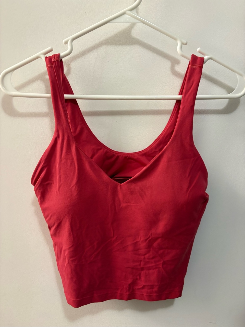 Red Seam Detail Top - Solid Red